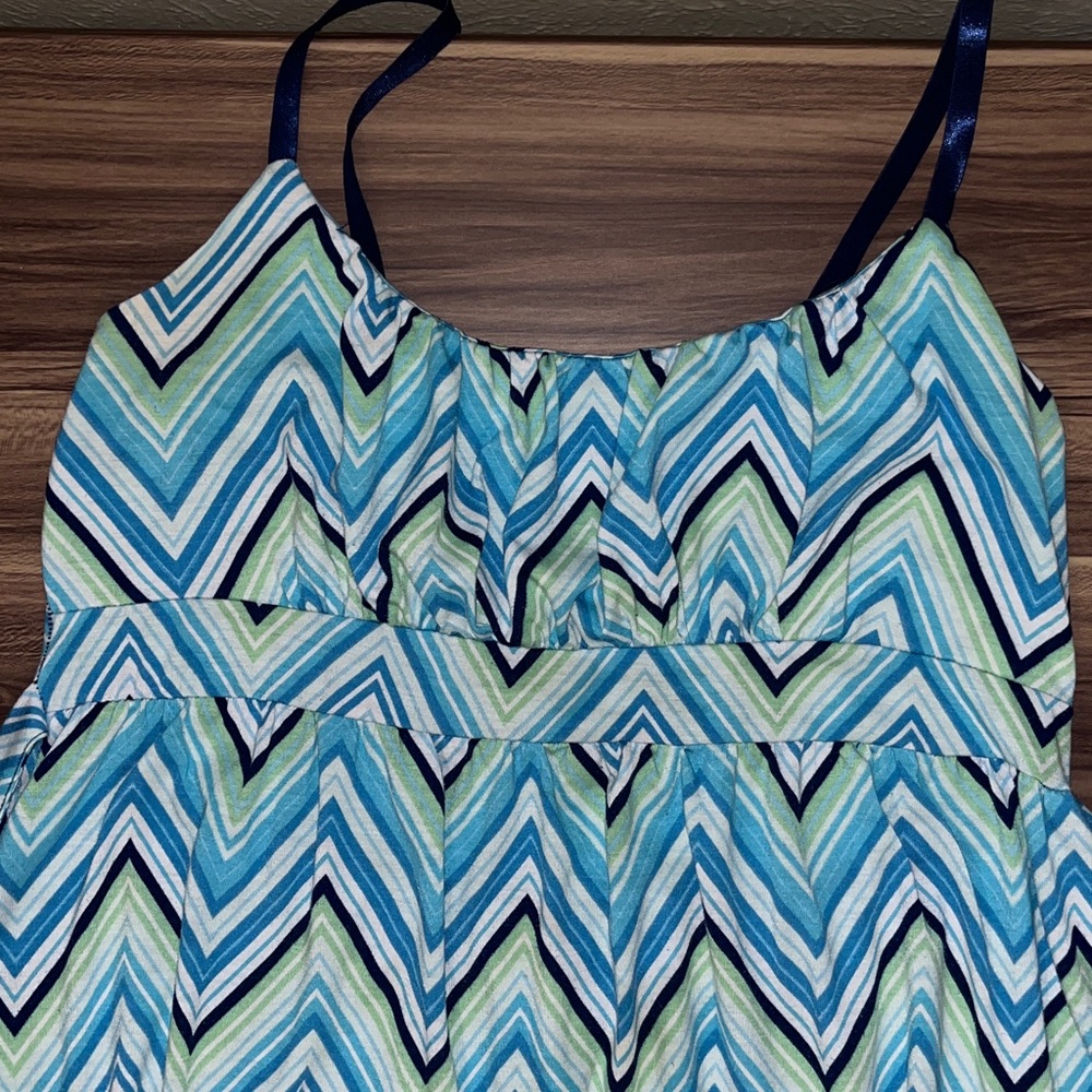 Blue zigzag dress